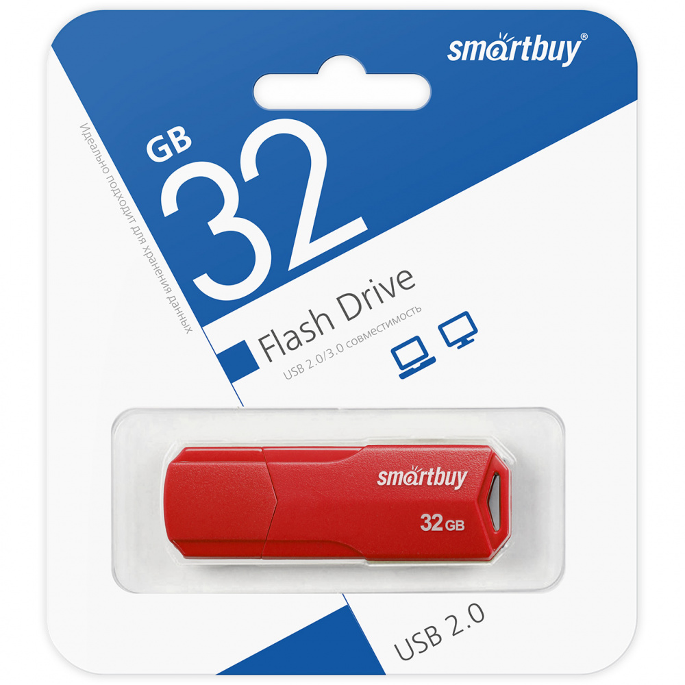 Smartbuy USB 2.0 Flash 32 Gb Clue (Red)