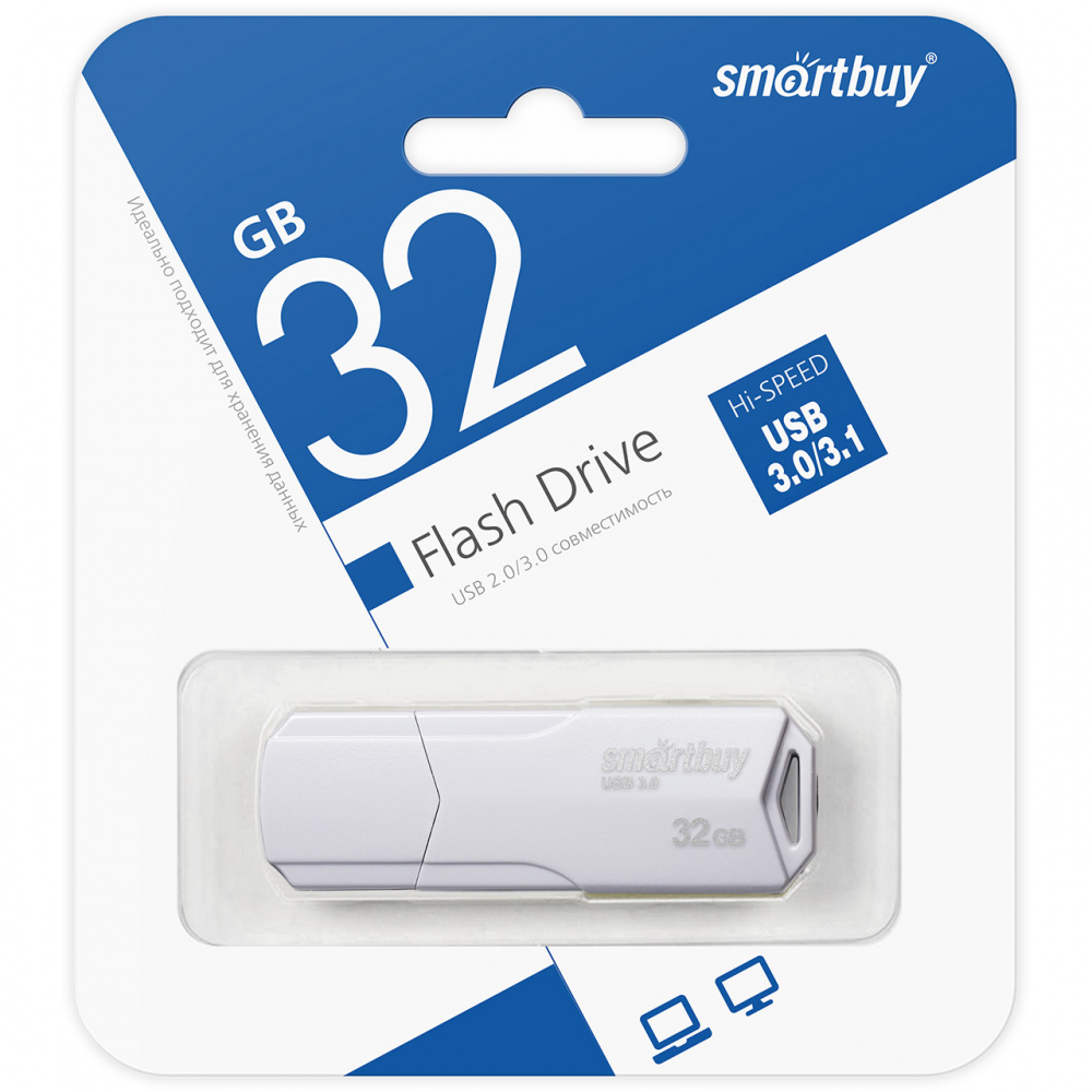 Smartbuy USB 3.1 Flash 32 Gb Clue (White)