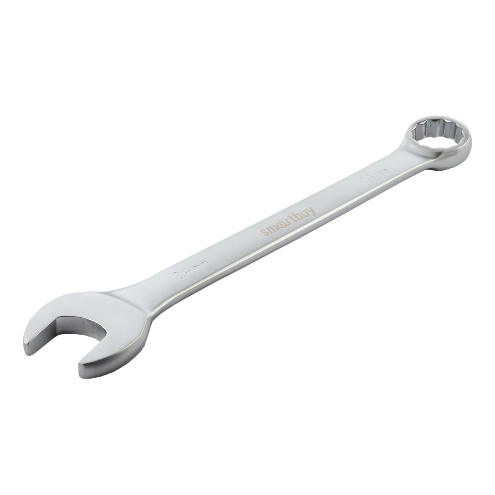 Ключ комбинированный на 24 мм, хромированный, 40X, Smartbuy tools
