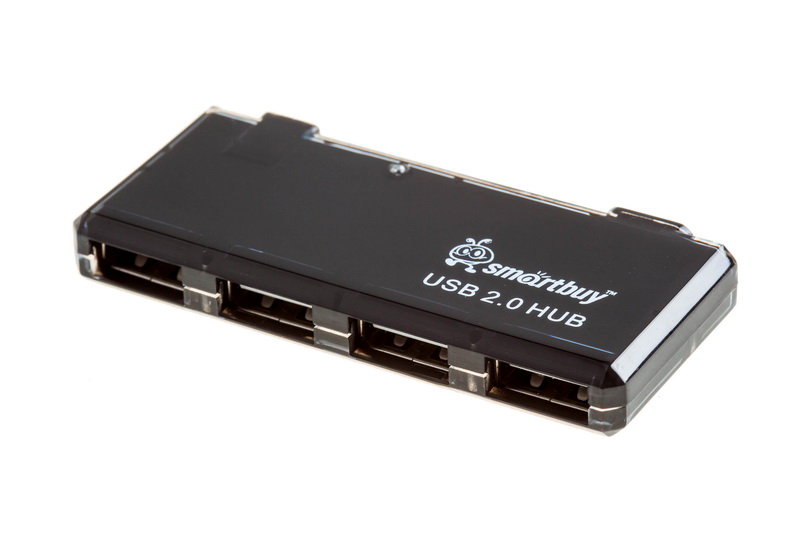 Smartbuy USB-Хаб 2.0, 4 порта (SBHA-6110-K), черный